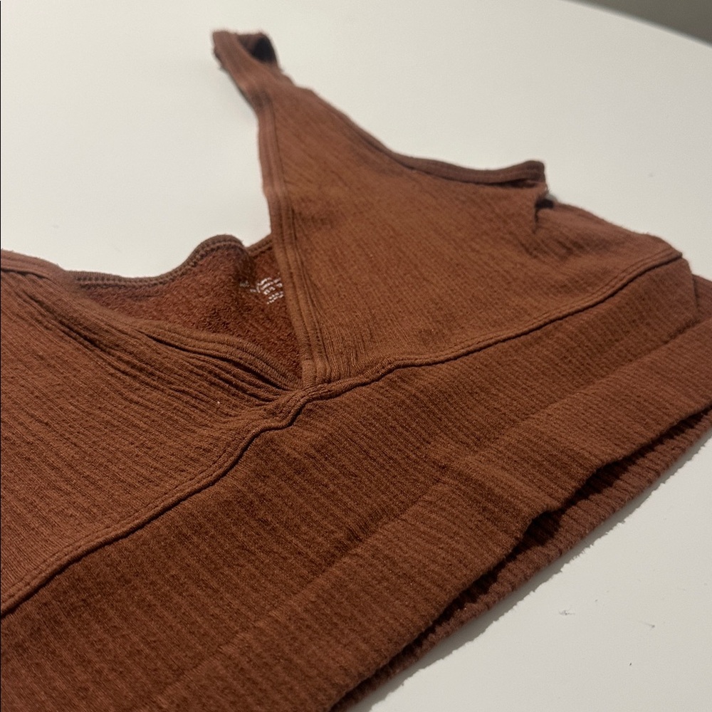 Urban Outfitters Chocolate Ribbed Bralette